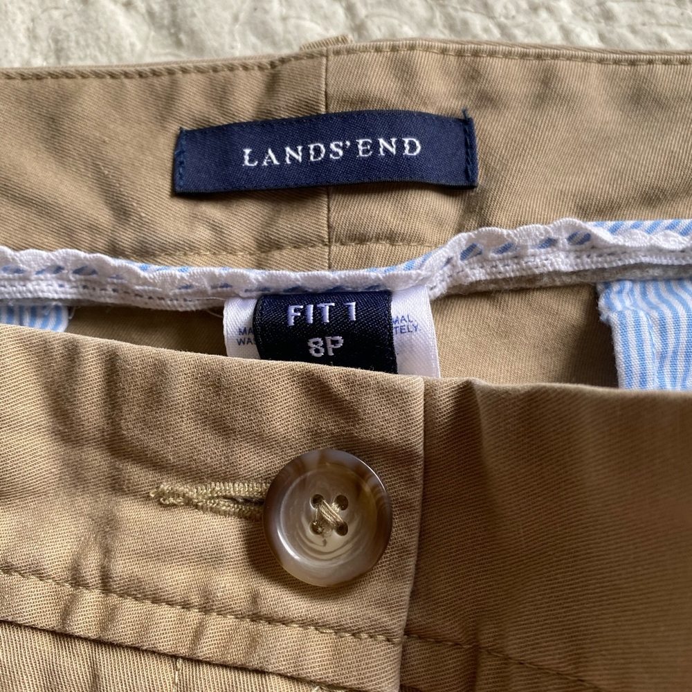 Cropped khaki pants